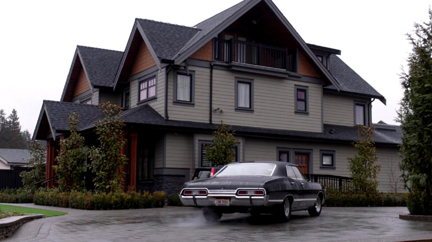 The Impala pulls up to Casey's house in Washington.
